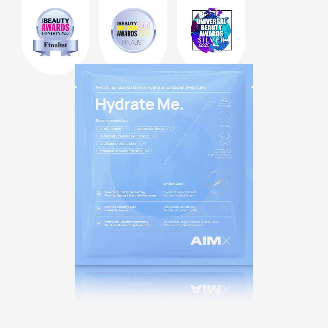 Moisturising sheet mask with peptides "Hydrate Me" AIMX