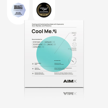 Hydrating and cooling face mask with probiotics &quot;Cool Me&quot; AIMX