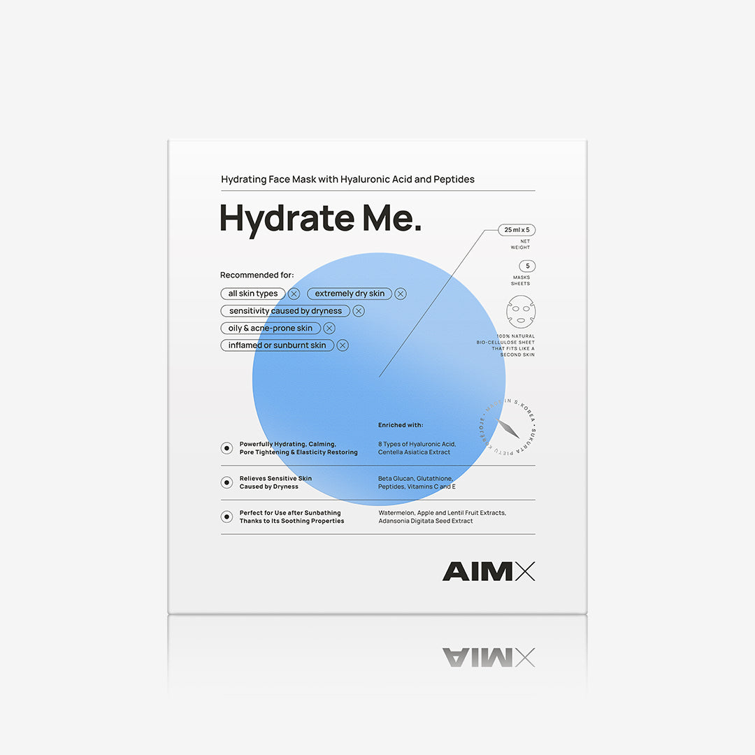 Moisturising sheet mask with peptides &quot;Hydrate Me&quot; AIMX