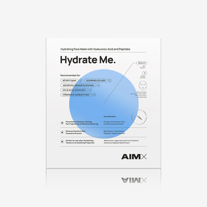 Moisturising sheet mask with peptides &quot;Hydrate Me&quot; AIMX