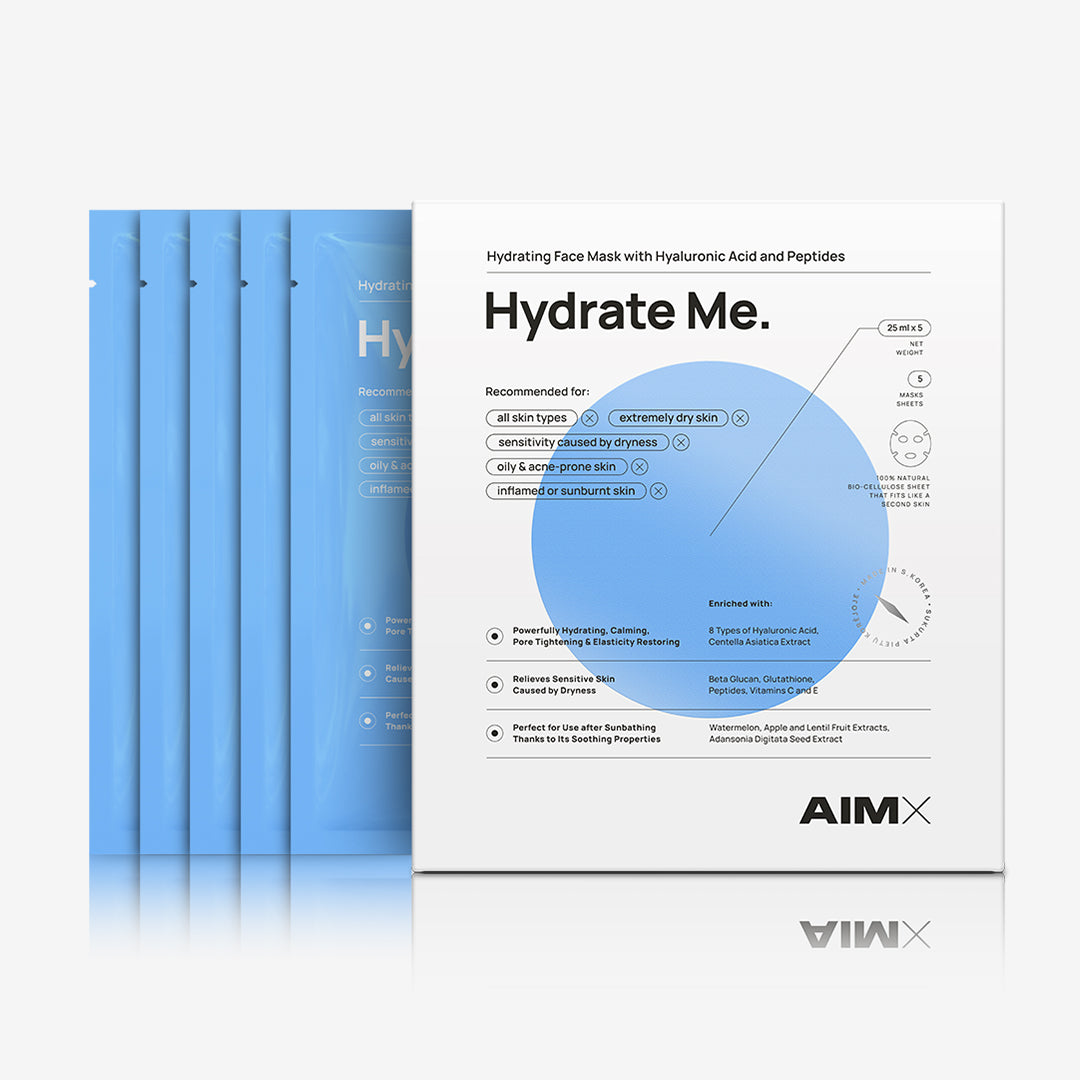 Moisturising sheet mask with peptides &quot;Hydrate Me&quot; AIMX